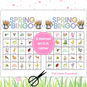 Printable Spring Bingo Games, Bingo Patterns, Springtime Bingo, Tea ...