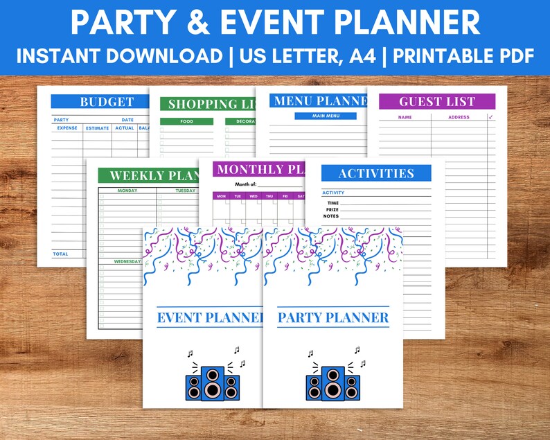 Printable Party Planner Event Planning Anniversary Party Etsy