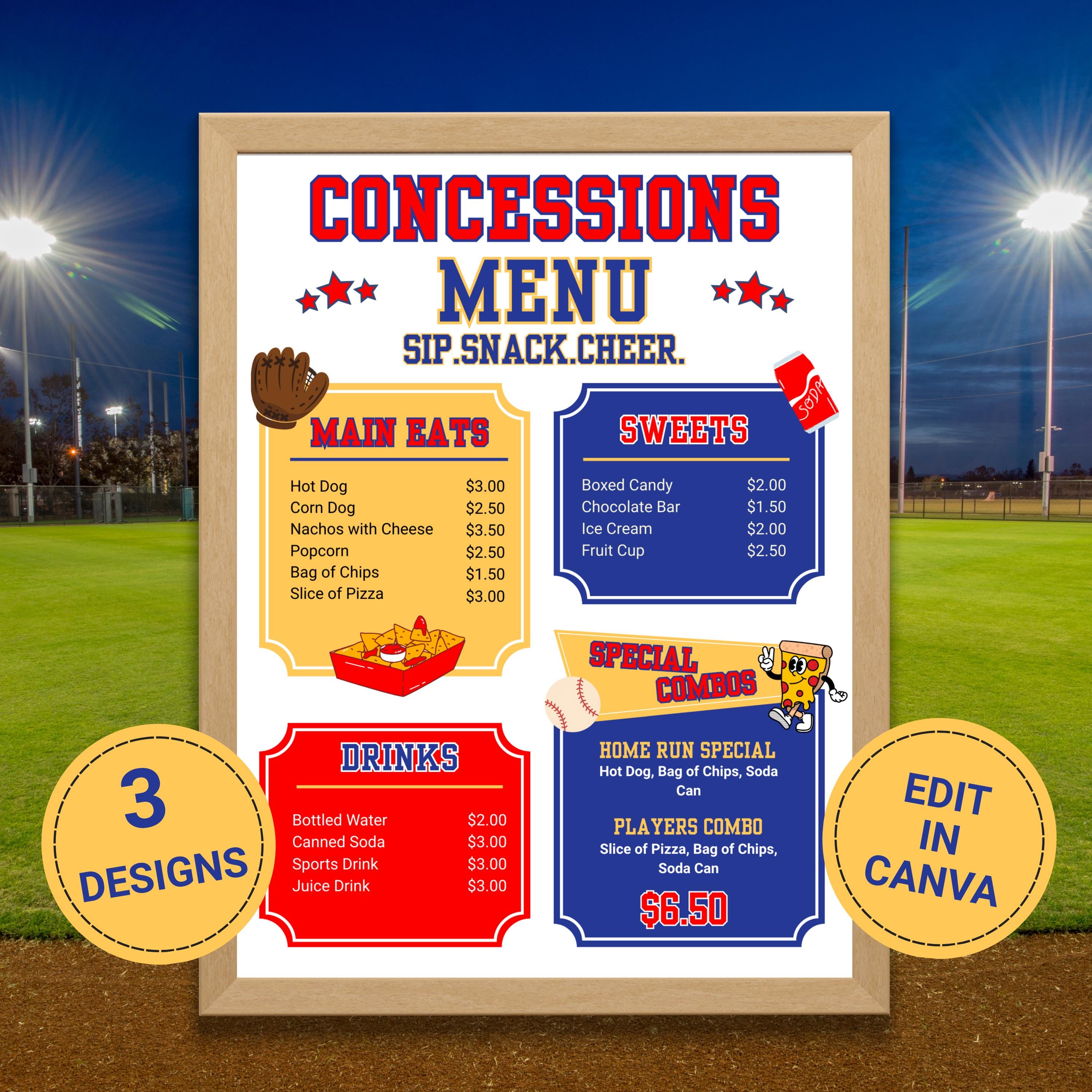 Concession Stand Menu Template