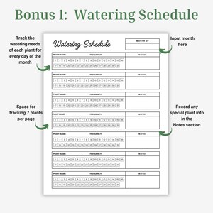 Plant Profile, Watering Schedule, Plant Care Journal, Houseplant Care Instructions Bundle, Gardening Printable, Plant Tracker, Plant Log image 4