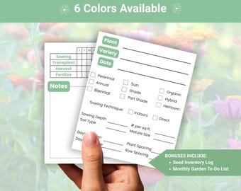 Garden Seed Saver Packet Template, Printable Seed Saver Envelopes, Garden Organizer, Custom Seed Packets, DIY Seed Packet, Seed Inventory