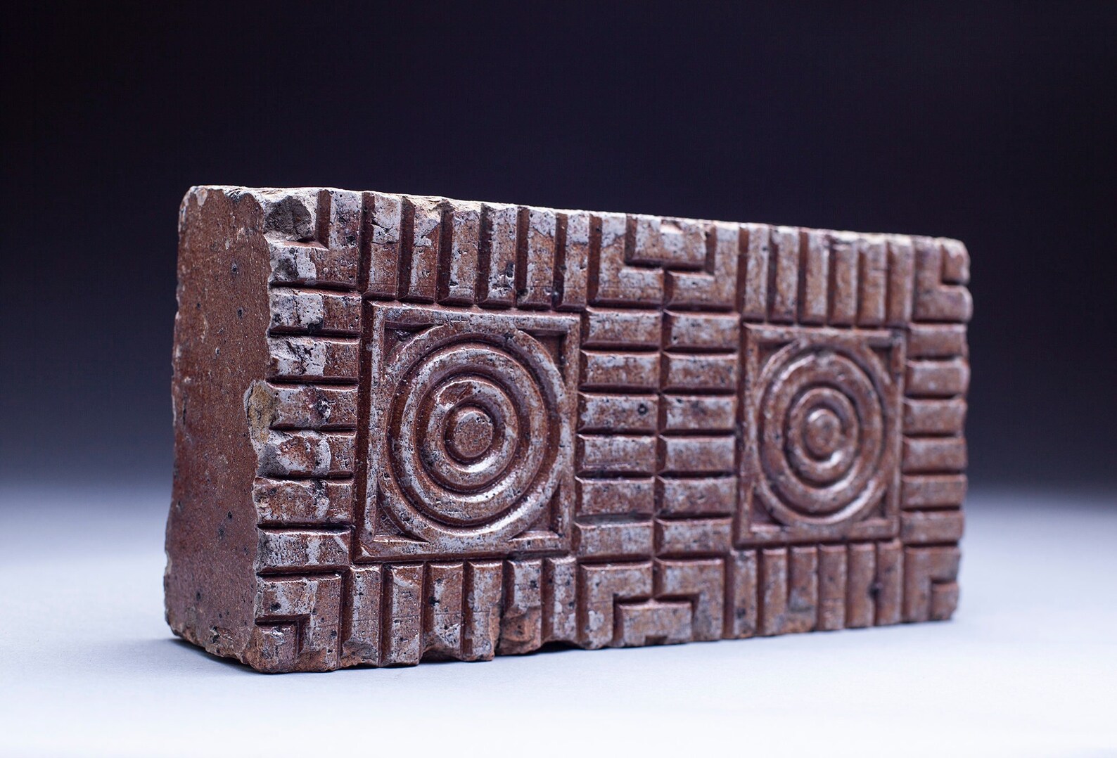 Antique Salt Glazed Nelsonville Ohio Circle Brick Block Etsy