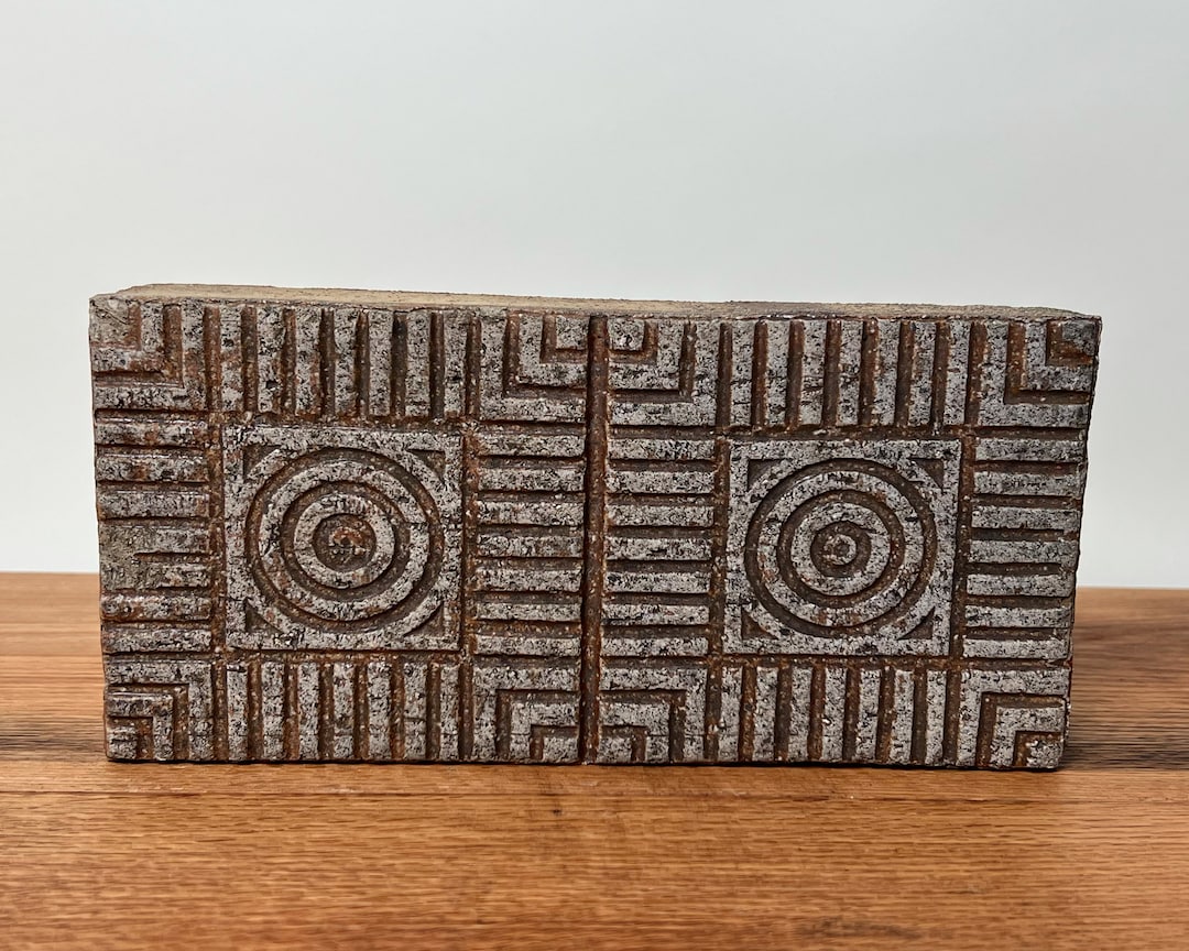 Antique Salt Glazed Nelsonville Ohio Circle Brick Block Etsy