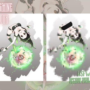 A4 D.va Jasmine Anime Templeton Illustrations - High-Quality Print Sexy Glamour Model Adult Matue NSFW Option - Jasmine Loux