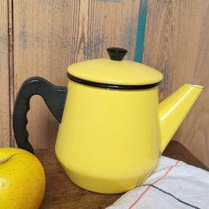 Coffee maker Teapot Vintage enameled herbal tea maker