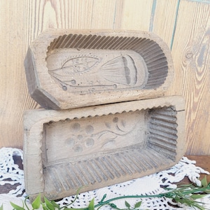 Authentic carved wooden butter mold