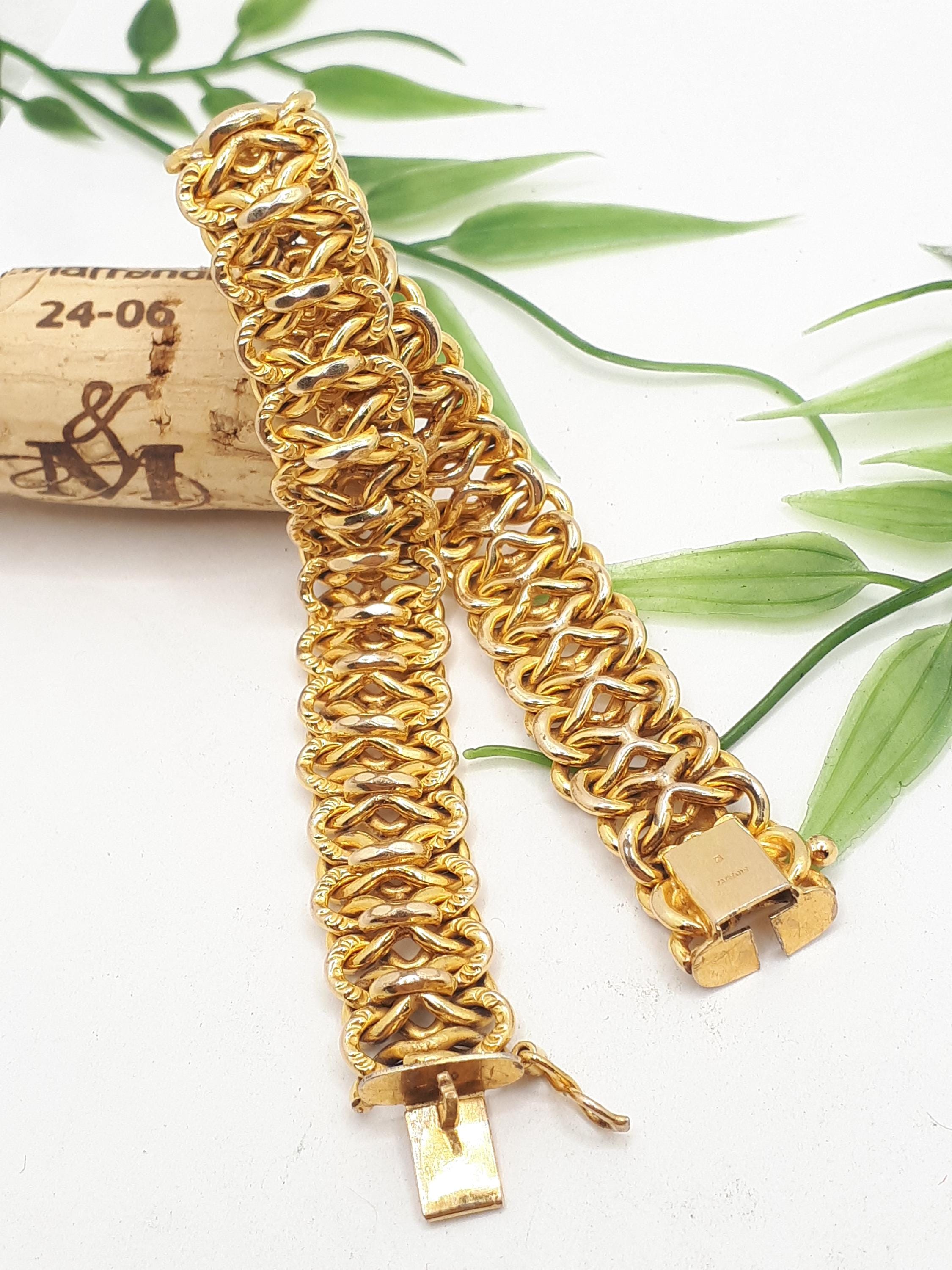 Bracelet Chaîne D'ancre Plaqué Or - Style MURAT - Occasion élégant