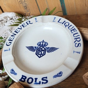 Old advertising ashtray Genever Liqueurs Bols