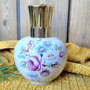 Lampe Berger En Céramique Motif Floral - Jars - Diffuseur De Parfum - Fabrication Française