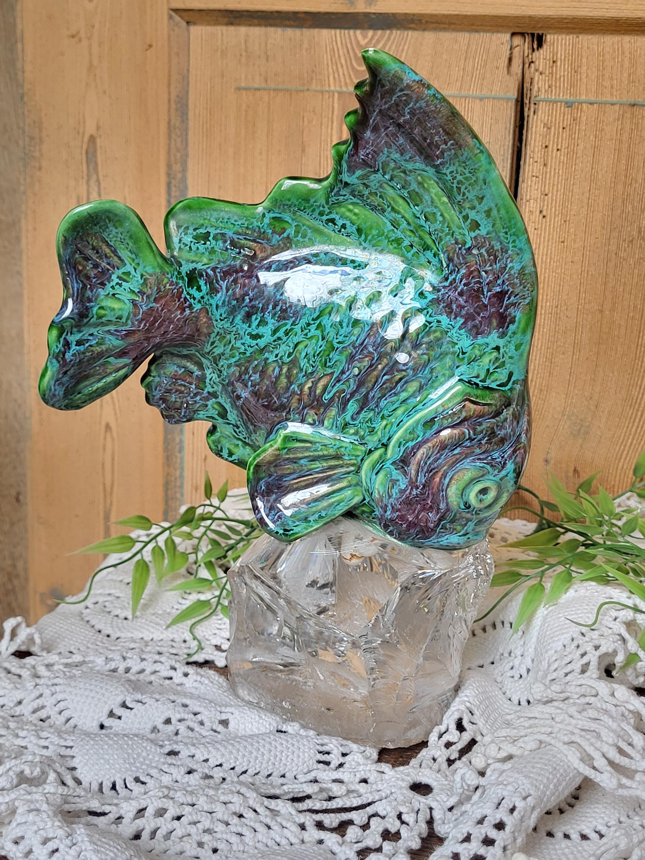 Beau vase LEGRAS décors fond marin SIGNE