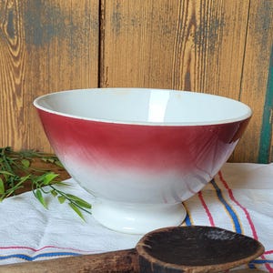French coffee with milk bowl stamped St Amand