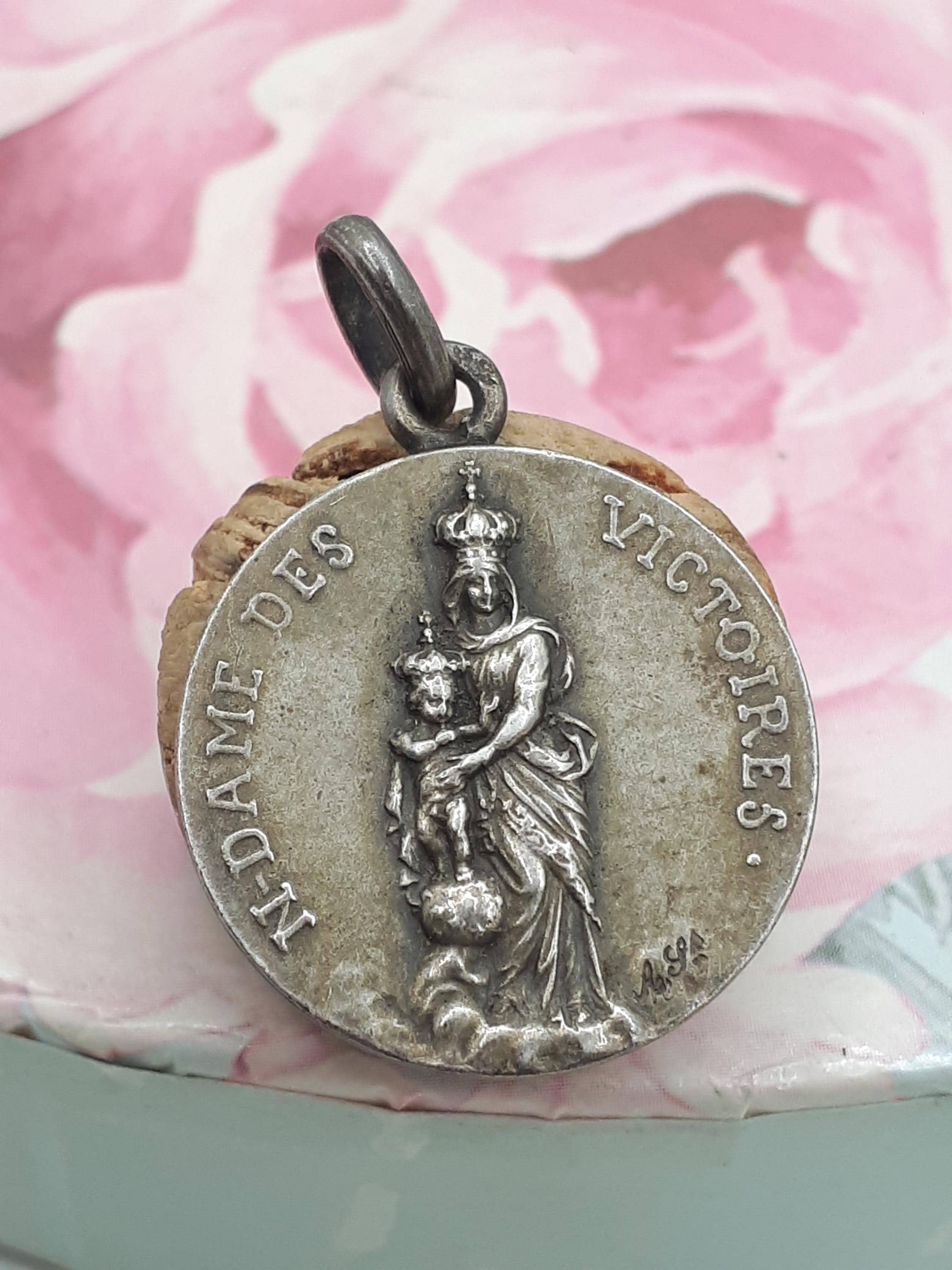 Bouclier Médaille Ancien En Argent Massif 925 – 11,4g, Grande-Bretagne 1961-62