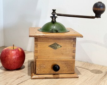 古い木製と金属製のコーヒーグラインダー - Etsy 日本
