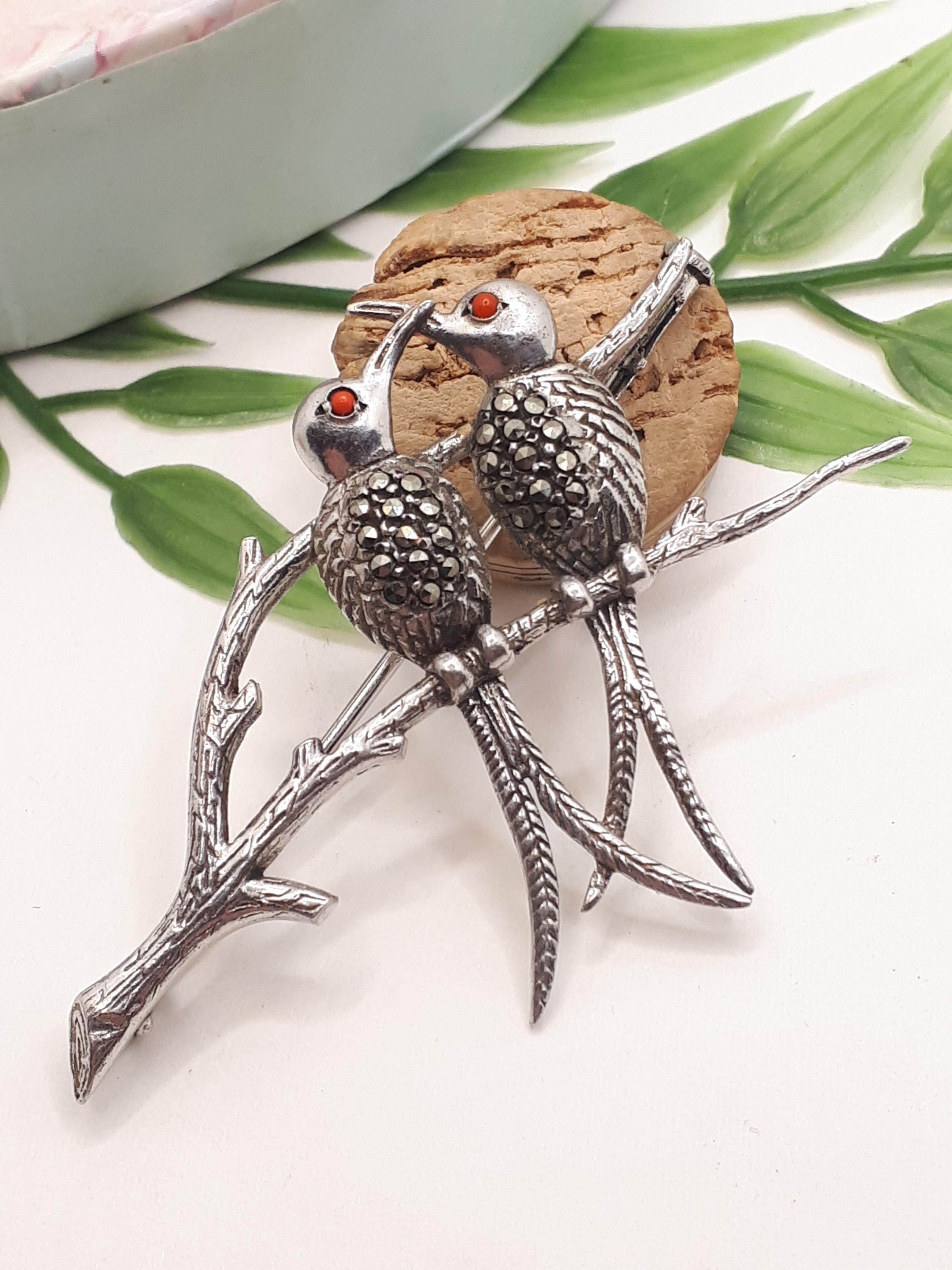 ANCIENNE BROCHE OISEAU En Argent Massif Signée Toul Hoat Quimper Vers 1960 EUR 70,00 - FR
