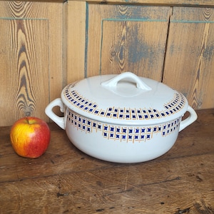 Vintage French earthenware soup tureen Givors model Maryse