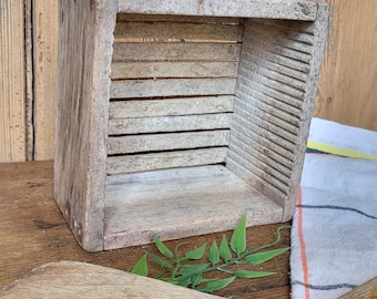 Rustic | Old wooden Maroilles mold, French cheese