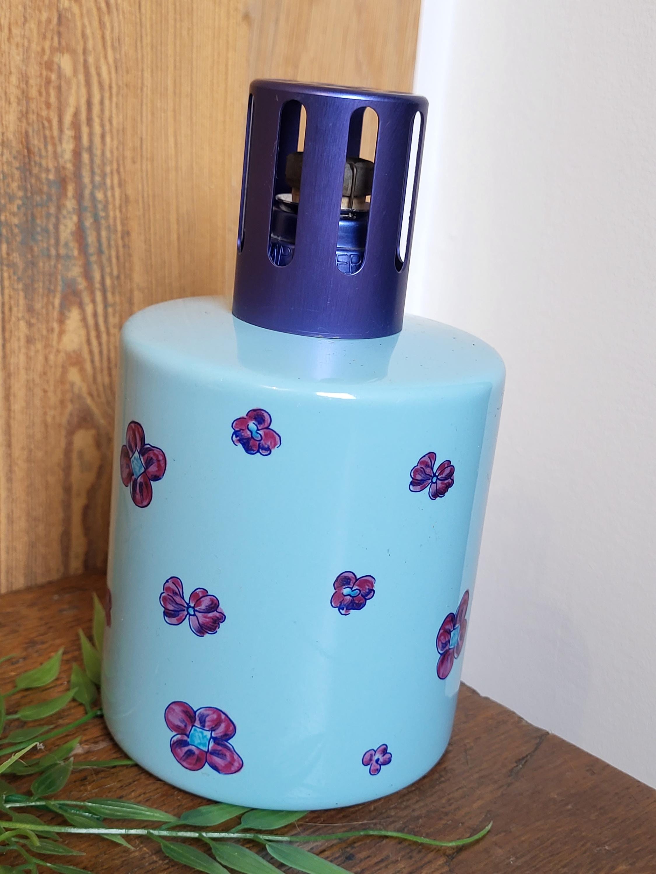 LAMPE BERGER 4467 - Lampe à Parfum en Verre, Violet, 7 x 7 x 7 cm