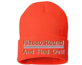 Joe Flacco Round and Find out Winter Hat, Beanie, Cap