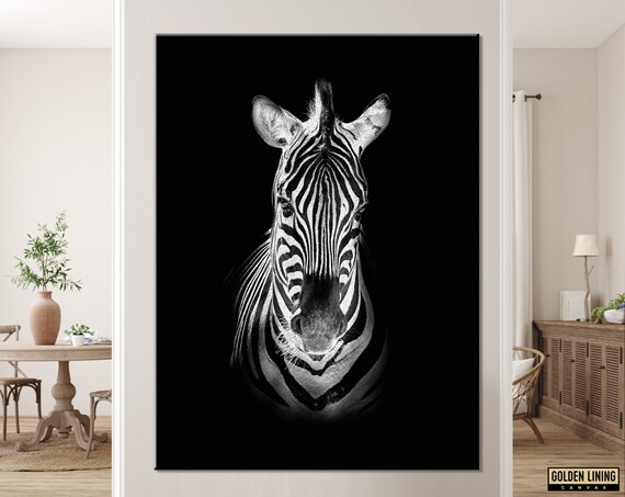 Black and white zebra head illustration | Premium AI-generated vector