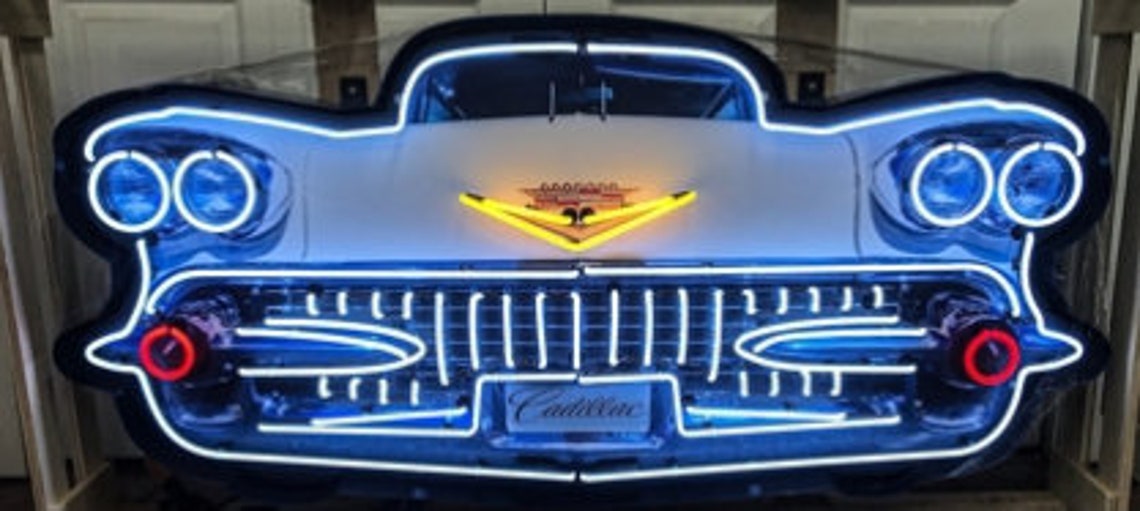 Cadillac Grill Neon Sign Classic Cars Signs / Neons / Hot Etsy