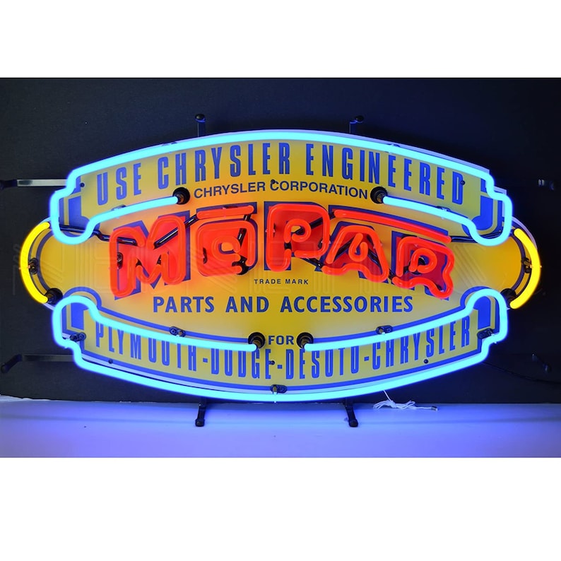 Mopar Neon Sign Vintage Signs / Retro Neons / Chrysler Gifts Etsy