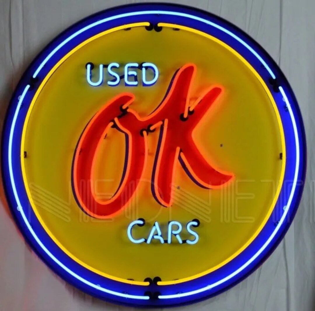 Chevy OK Neon Sign / Used Cars Neons / Signs for Garage & Man Etsy
