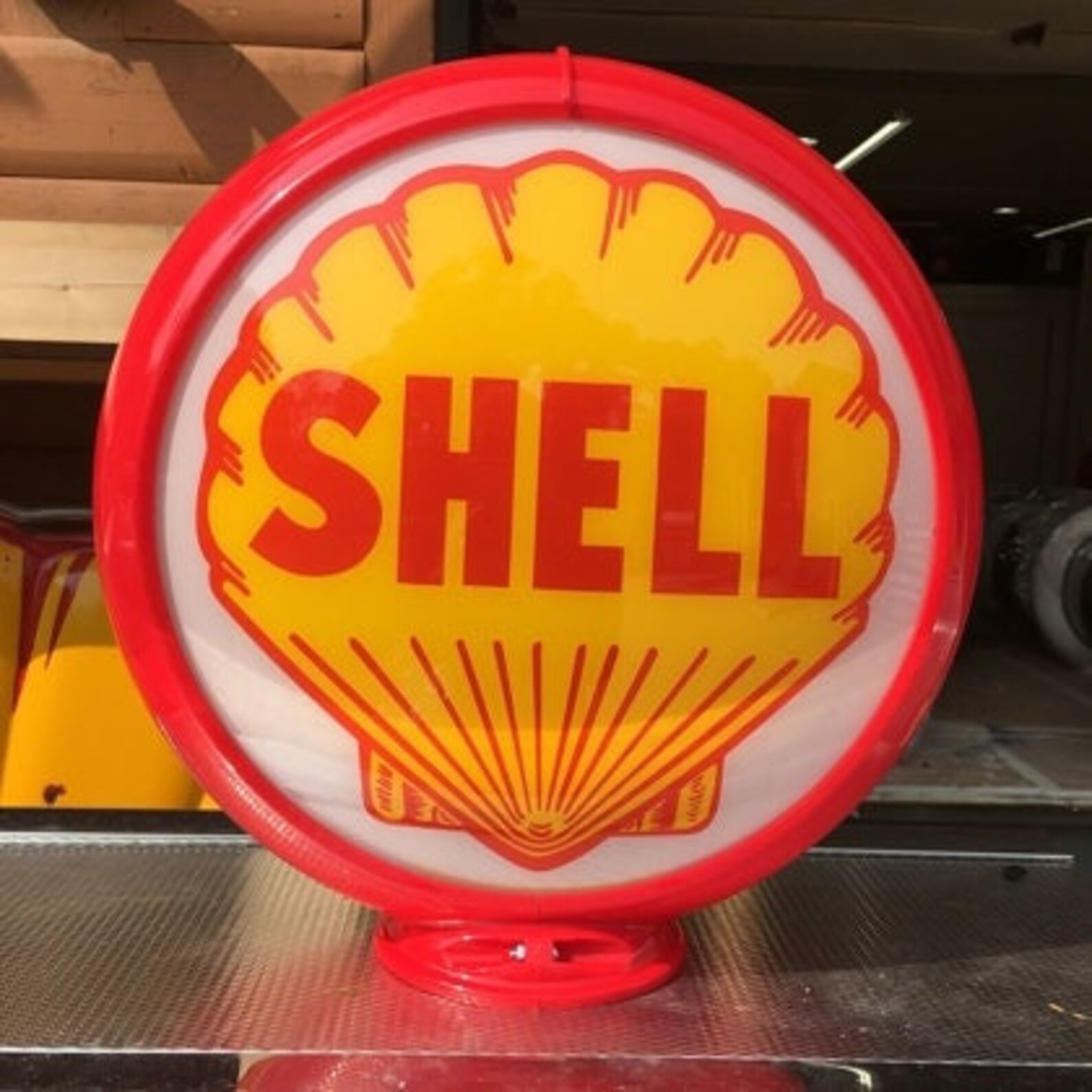 Shell Gas Pump Globe Shell Gas Pump Globes Shell Gas Pumps Gas Etsy