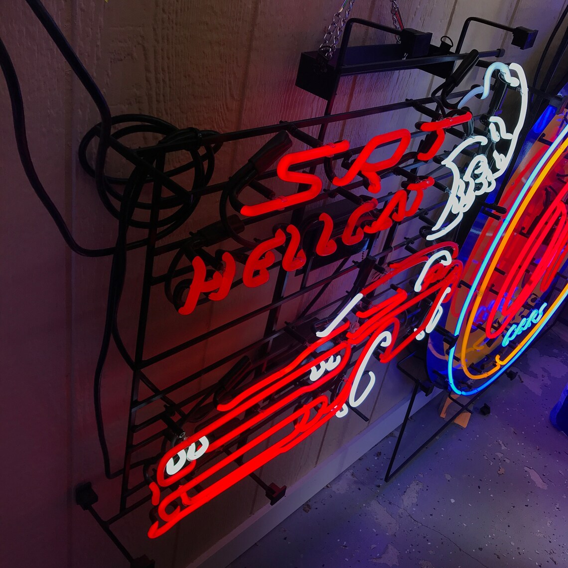 Dodge SRT Hellcat Neon Sign Neon Signs Dodge Hellcat Signs Etsy