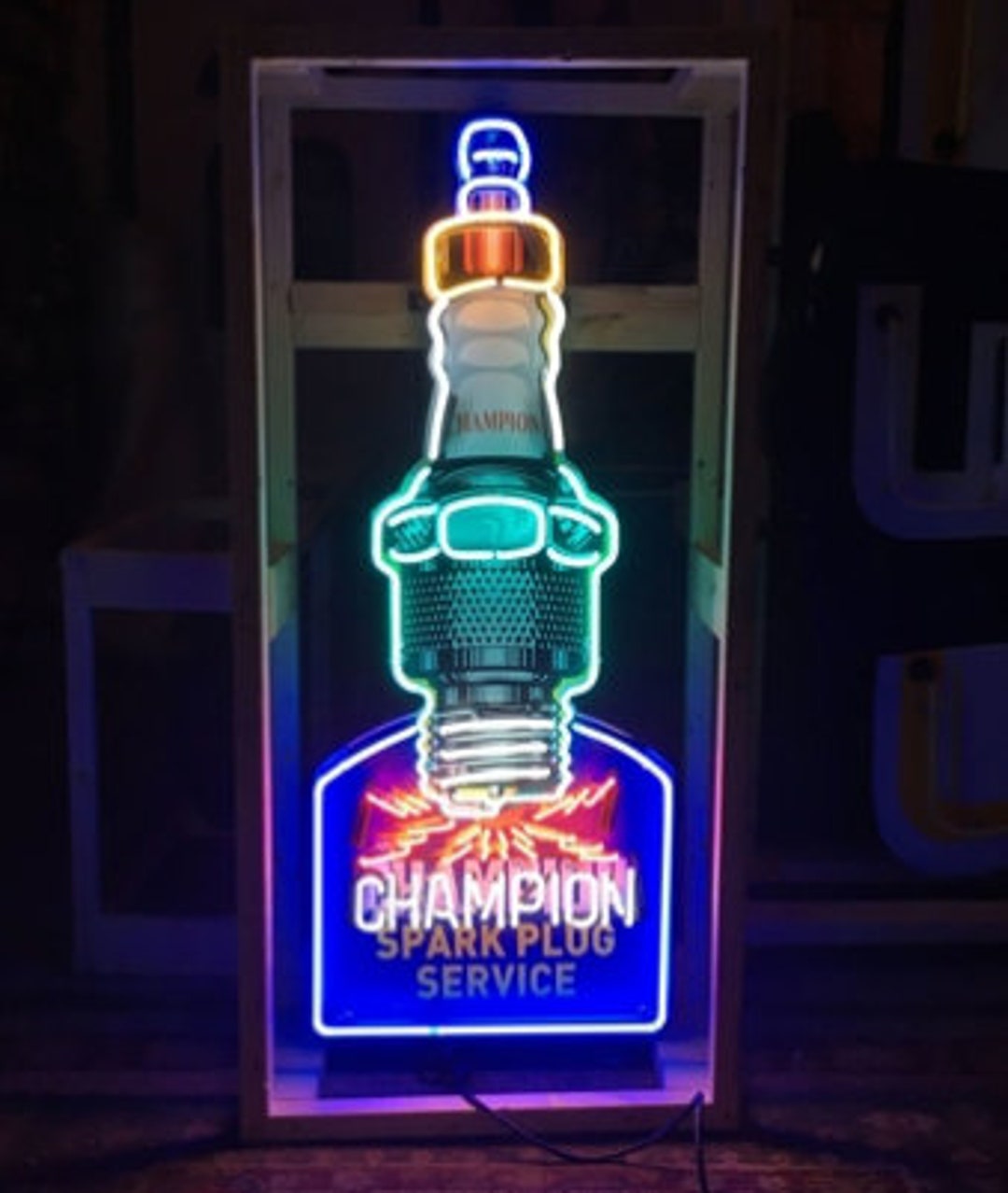 Champion Spark Plug Neon Sign Neons / Signs / Petro Gas Etsy