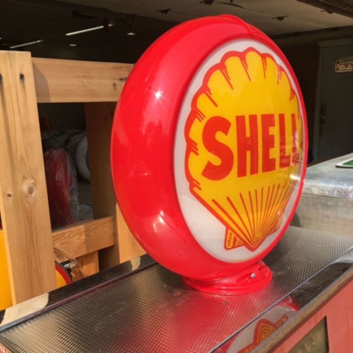 Shell Gas Pump Globe Shell Gas Pump Globes Shell Gas Pumps Gas Etsy