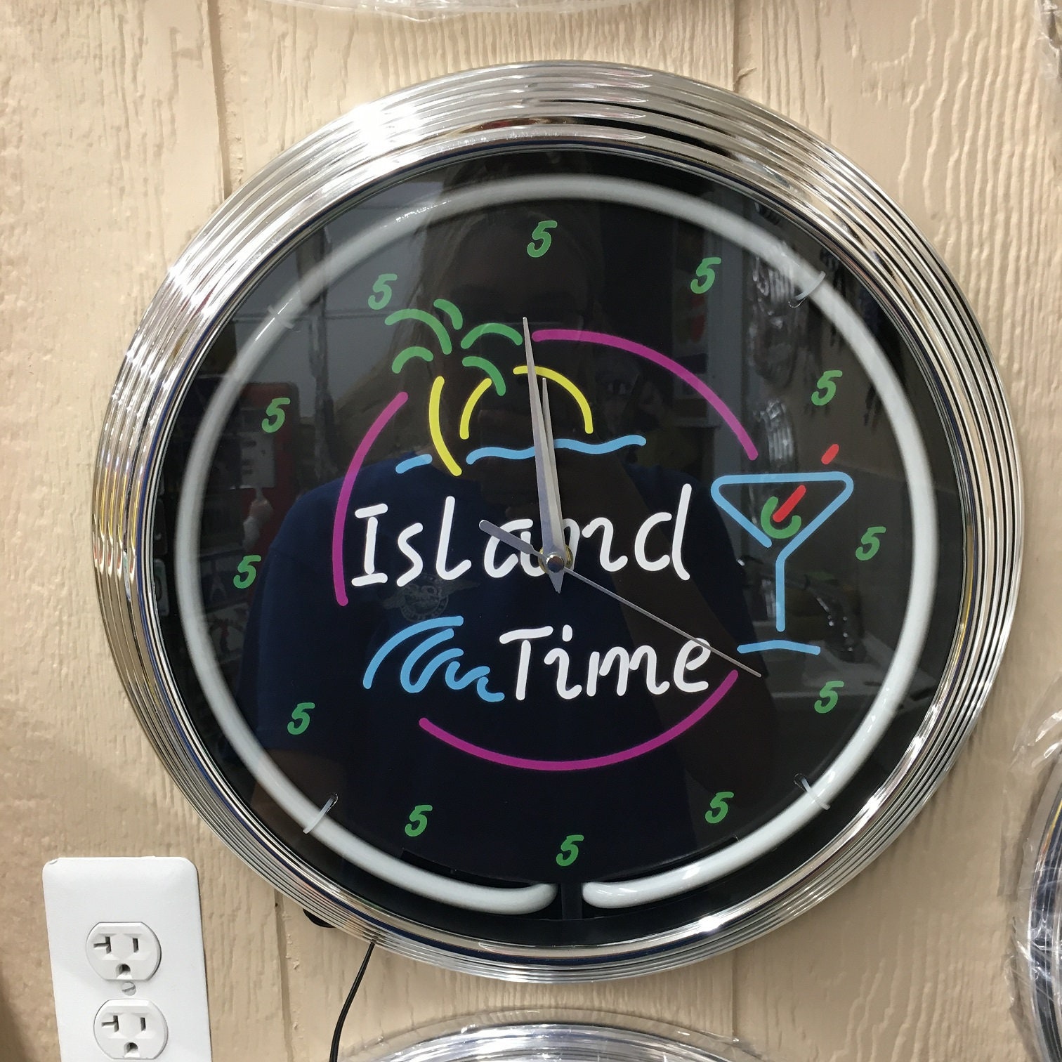 Island Time Neon Clock Signs Neons Clocks / Bar Decor / Etsy
