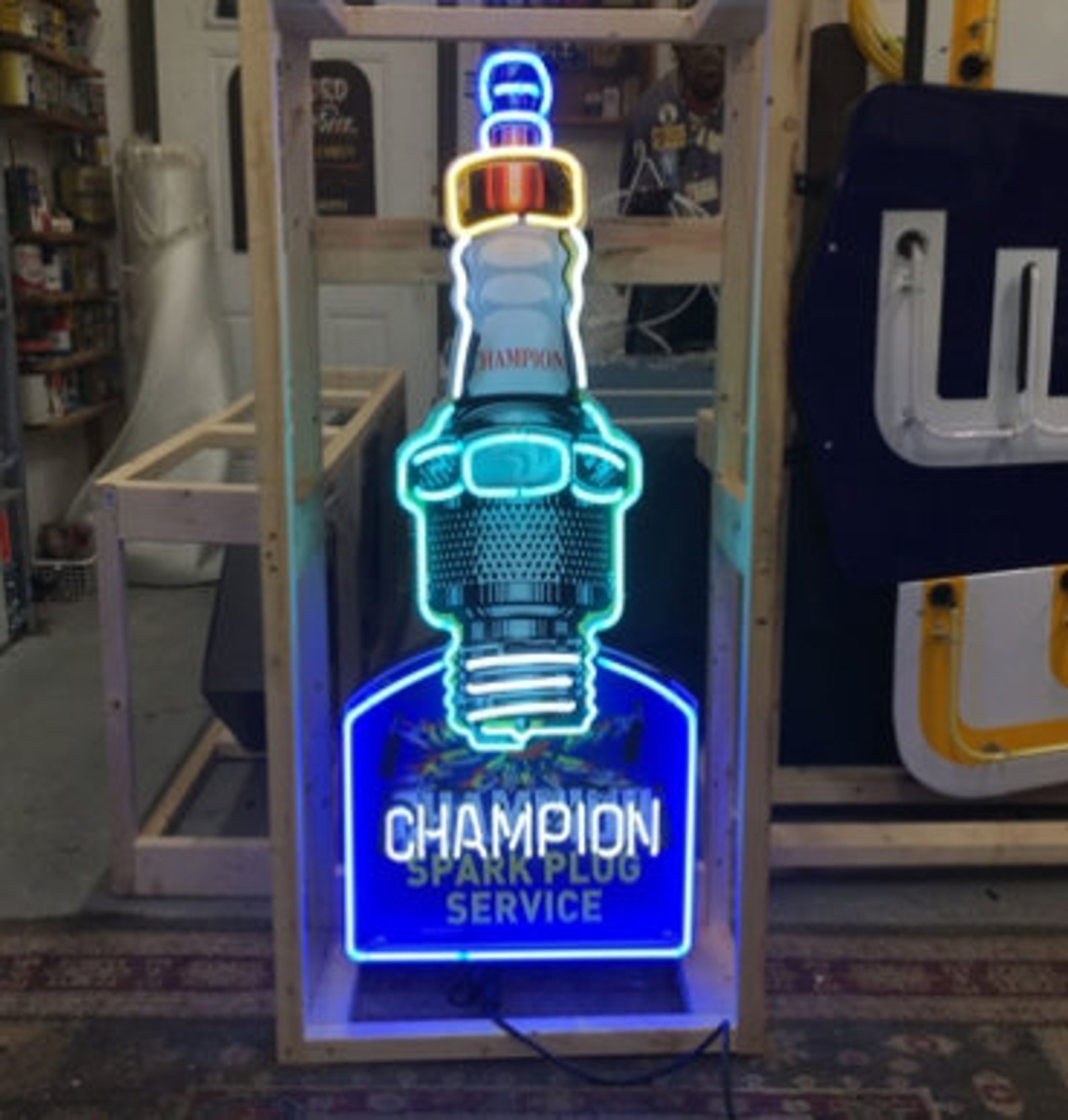 Champion Spark Plug Neon Sign Neons / Signs / Petro Gas Etsy