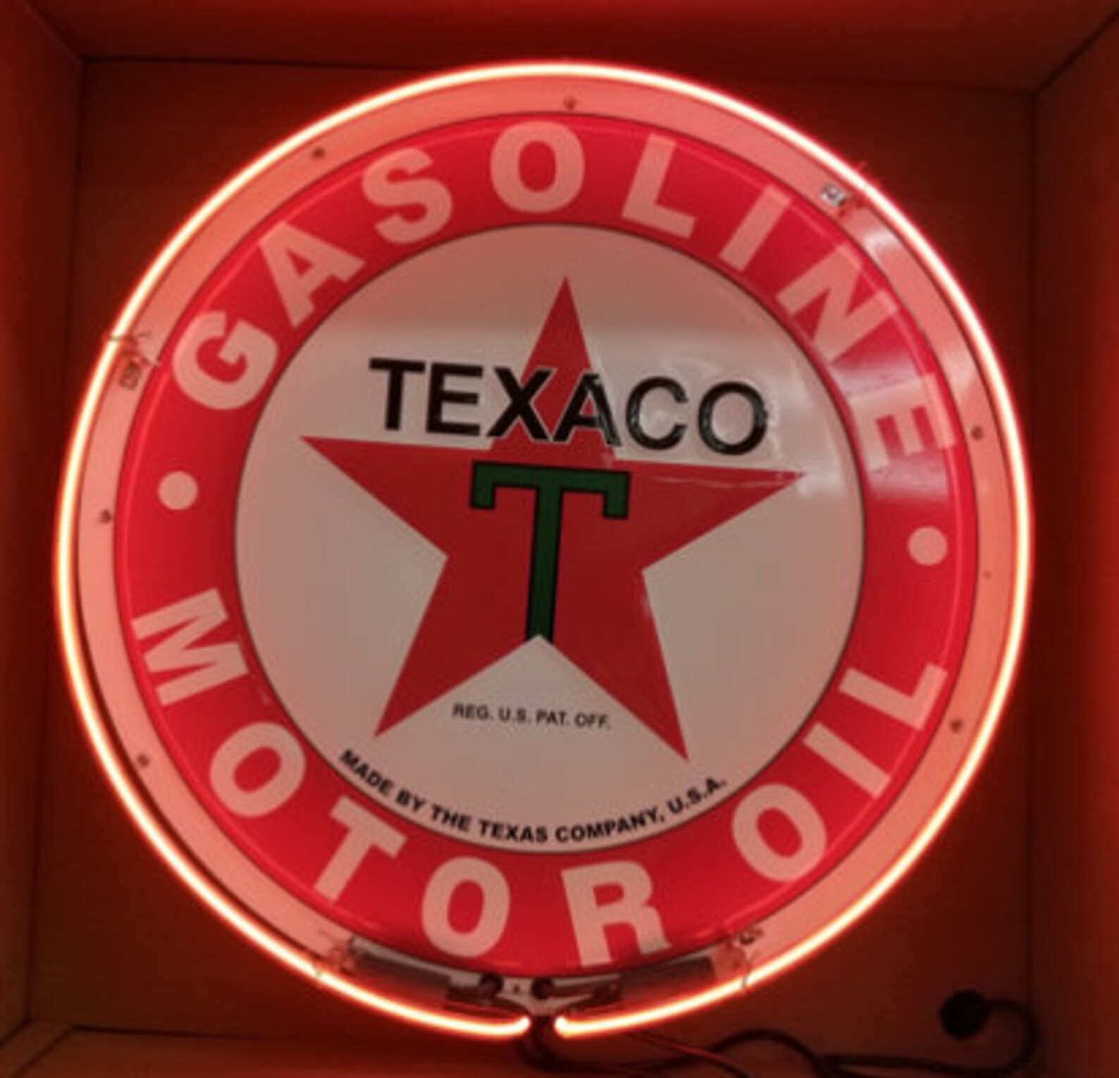 Texaco Neon Sign Gas Oil Signs / Gas Station Memorabilia / Etsy