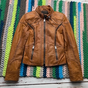 Vintage Leather Jacket Women&#39;s Size S