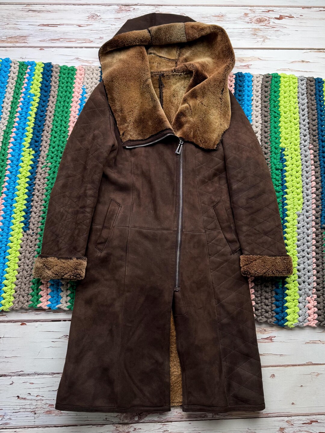 new brand real sheepskin coat with rivet genuine main image 0