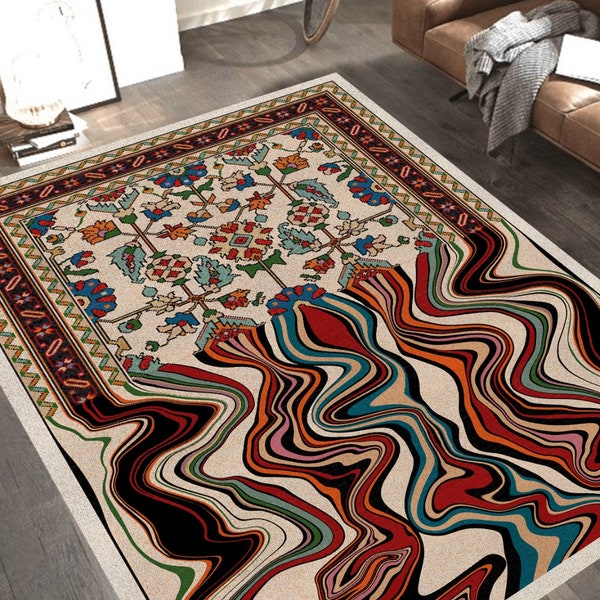 Rug For Area, Rug For Living Room, Large Carpets, Rug For Bedroom Aesthetic, Rug Runner, Art Carpets, Carpet Decoration, Geometric Carpets,