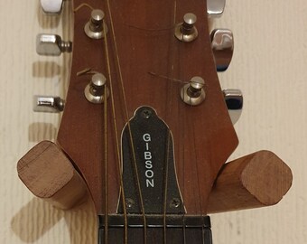 Minimalist acoustic Guitar hanger, floating wall mount
