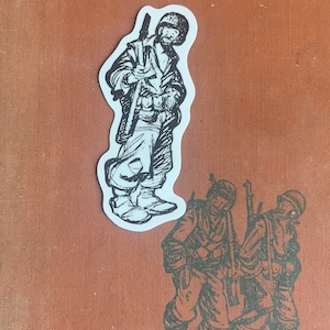 WWII vinyl weatherproof Bill Mauldin Willie sticker