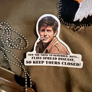 WWII Band of Brothers George Luz “Flies spread disease “ vinyl sticker