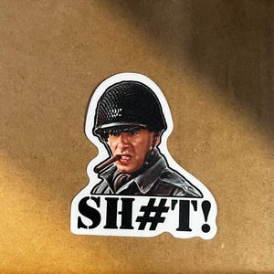 WWII Soldier Vinyl Sticker, A Bridge Too Far Movie, Retro Military Decal, Colonel Sink