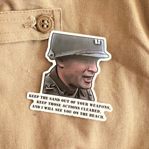 WWII Saving Private Ryan movie sticker Capt. Miller