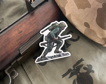 WWII USMC Marine Corps PVT Paul Ison vinyl sticker