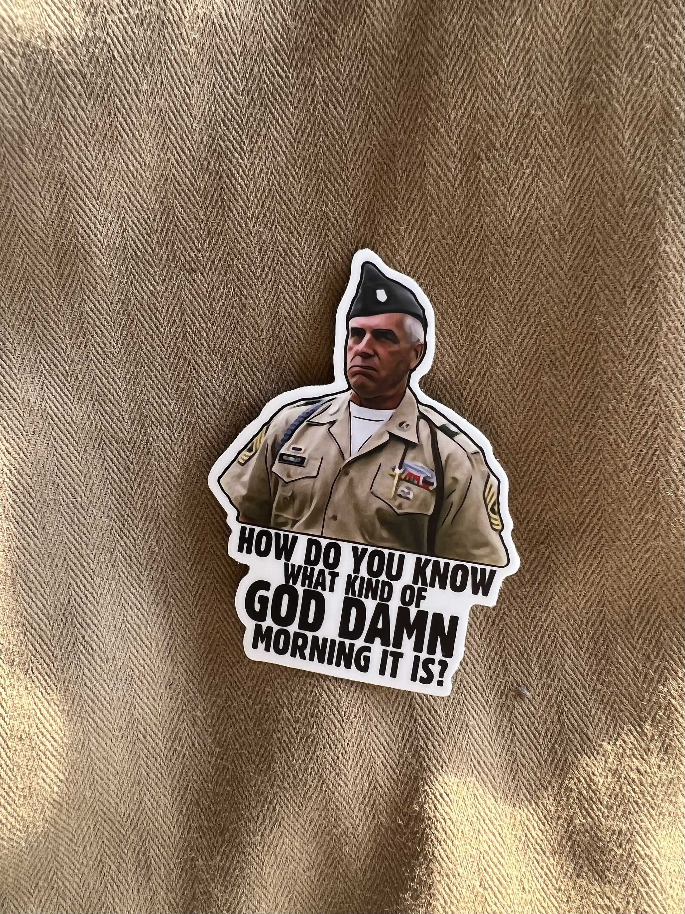 Vietnam We Were Soldiers SGT. Major Plumley “good Morning” Vinyl Sticker -  Etsy India, image size:2250x3000