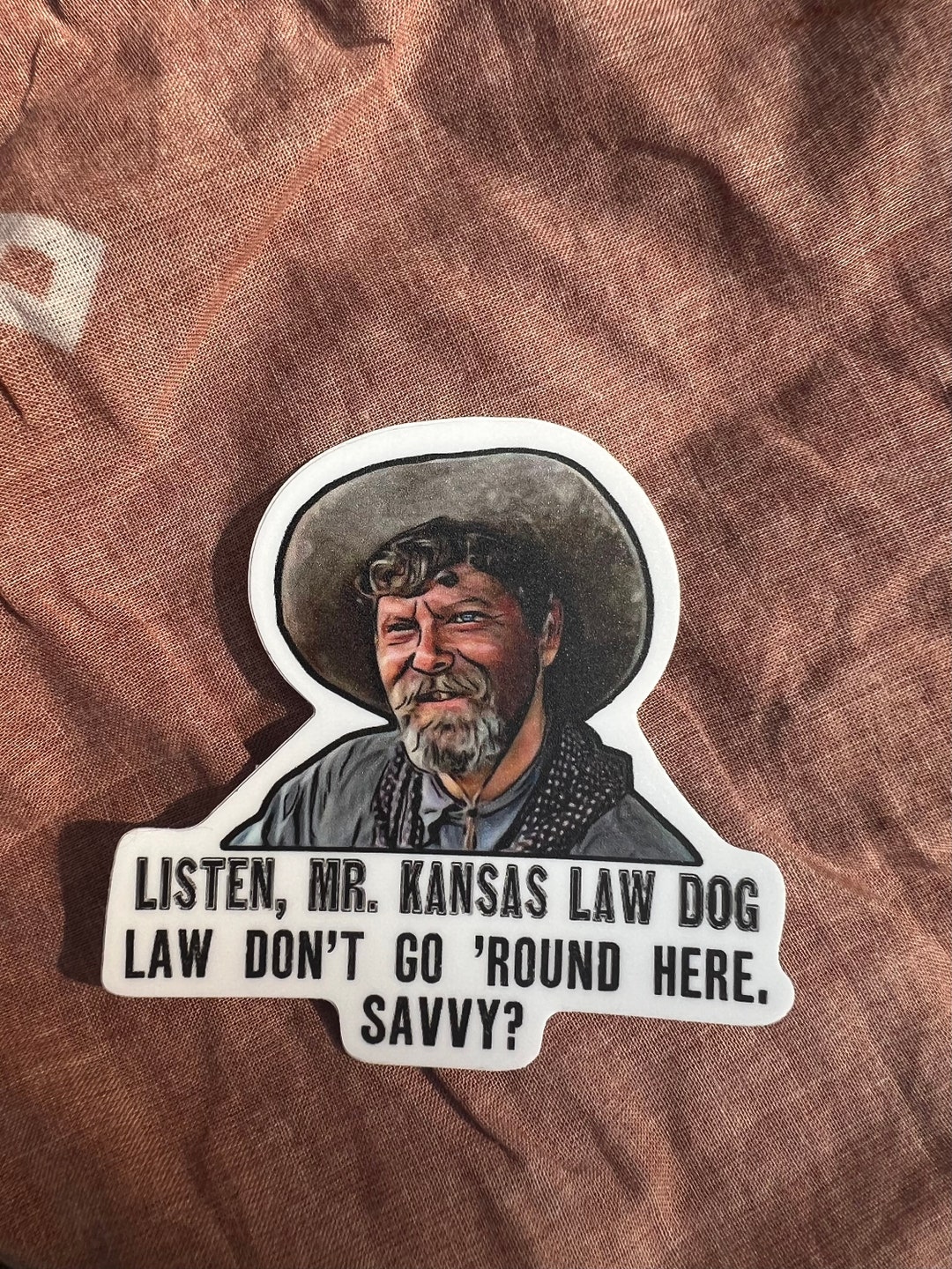 Vinyl Weatherproof Sticker Tombstone Ike Clanton kansas Law Dog Etsy