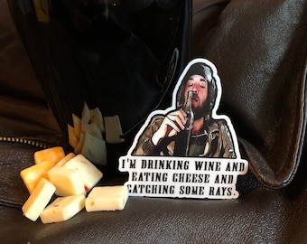 WWII Odd Ball Kelly’s Heroes “drinking wine…” vinyl sticker