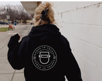 Women in trades Hoodie with girly design
