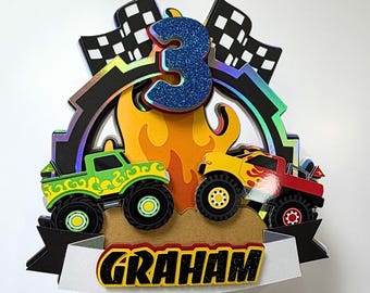 Monster Truck Cake Topper | Monster Truck Party Decor.