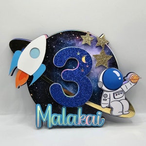 Weltall Torten Deko, Space Geburtstag Tortendeko, Astronaut Cake Topper,
