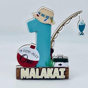O Fishally Cake Topper, Fish cake topper