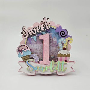 Candyland Inspired Cake Topper, Candy Cake Topper.